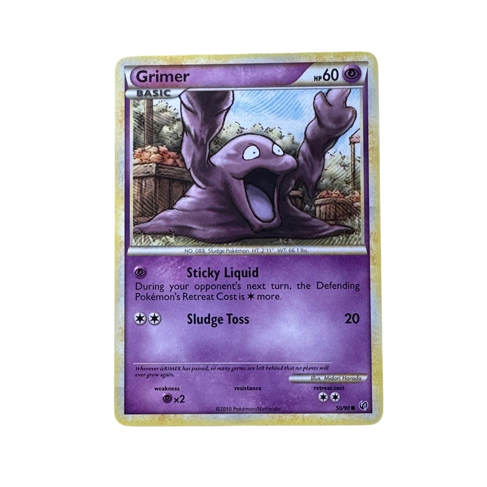 Pokemon‎ Grimer 50/90 Common Card 2010 HeartGold SoulSilver TCG